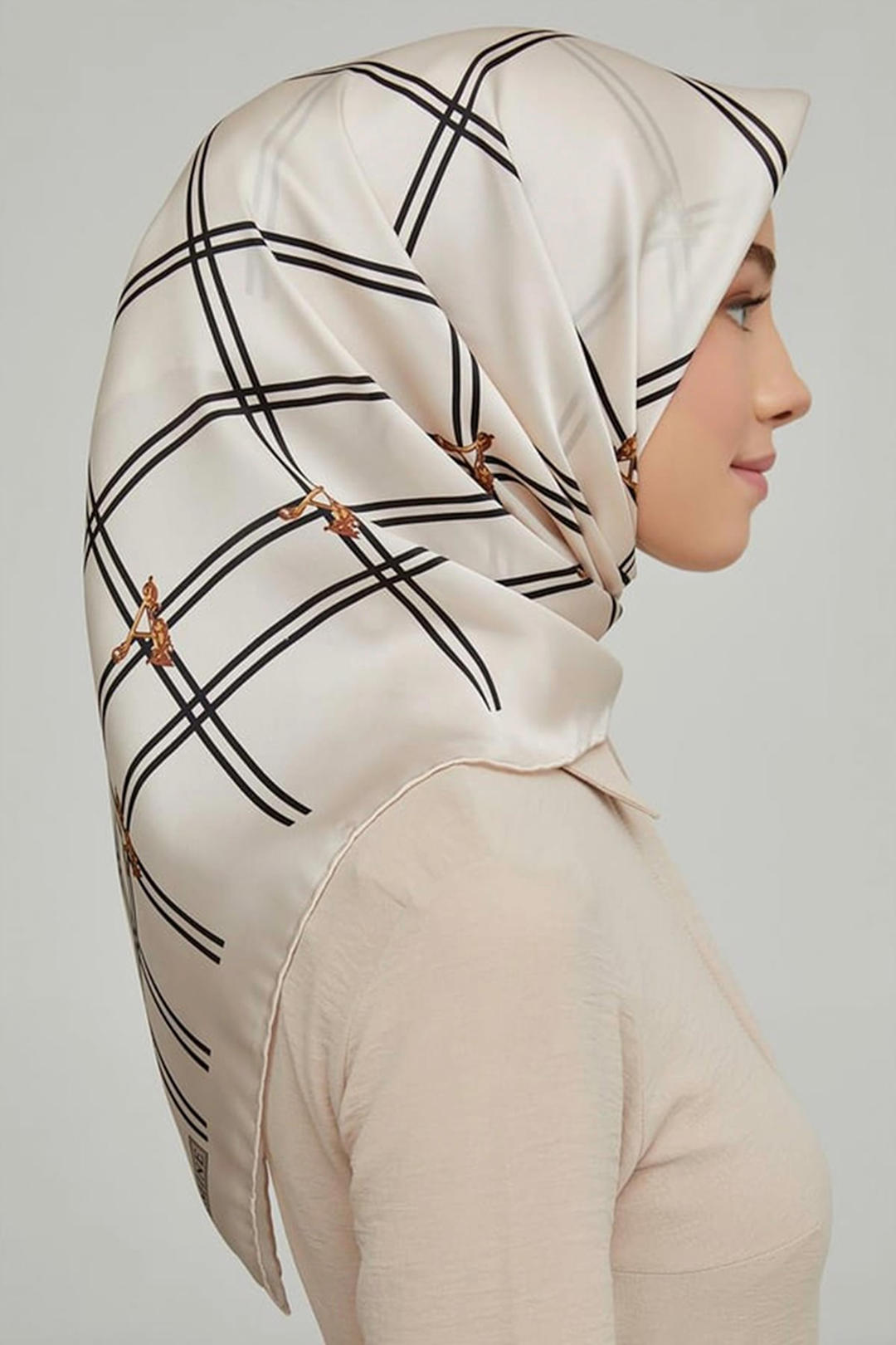Armine Nostalji Twil Saf İpek Eşarp 25k8656 Krem