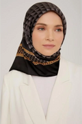 Armine Nostalji Twil Saf İpek Eşarp 25k8834 Siyah