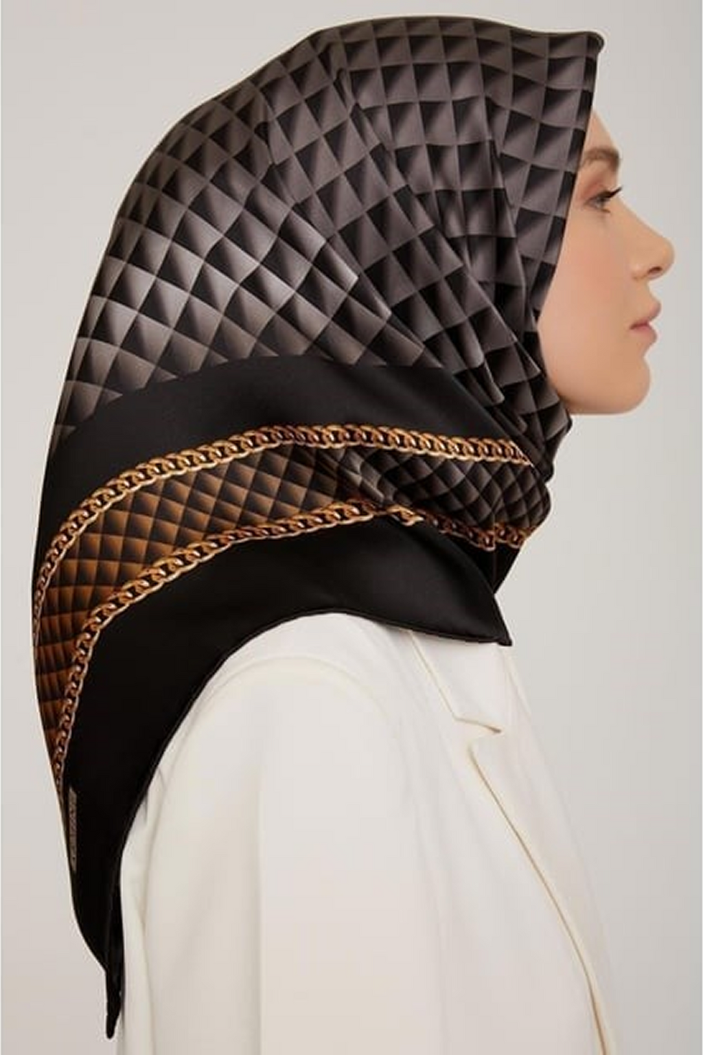 Armine Nostalji Twil Saf İpek Eşarp 25k8834 Siyah