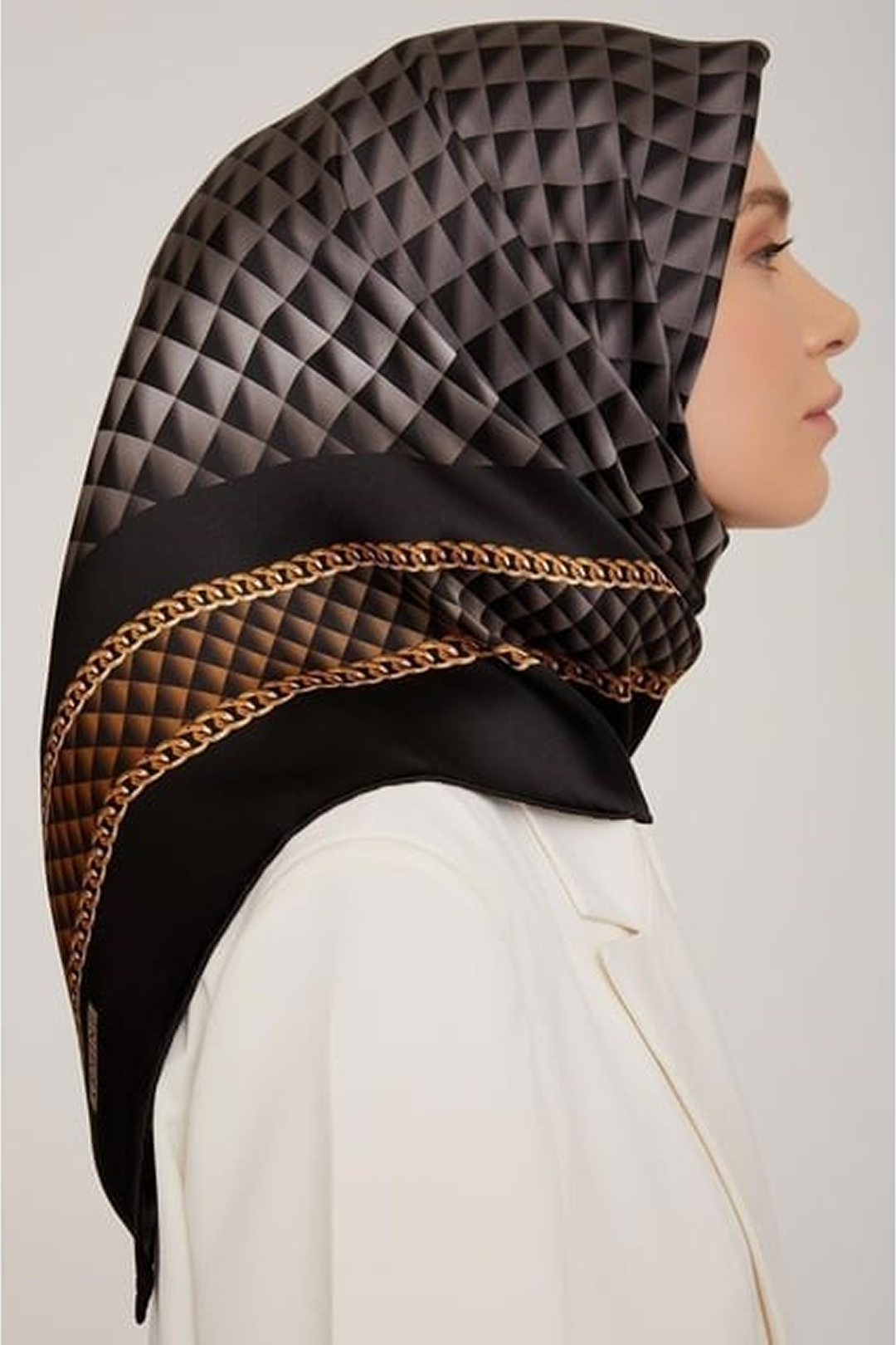 Armine Nostalji Twil Saf İpek Eşarp 25k8834 Siyah