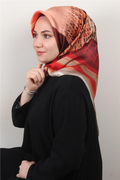 Armine Nostalji Twil Saf İpek Eşarp 25k8934 Turuncu