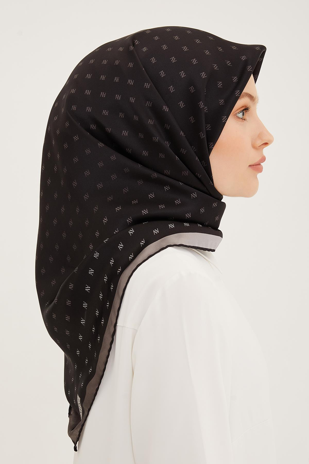 Armine Nostalji Twil Saf İpek Eşarp 25k8936 Gri