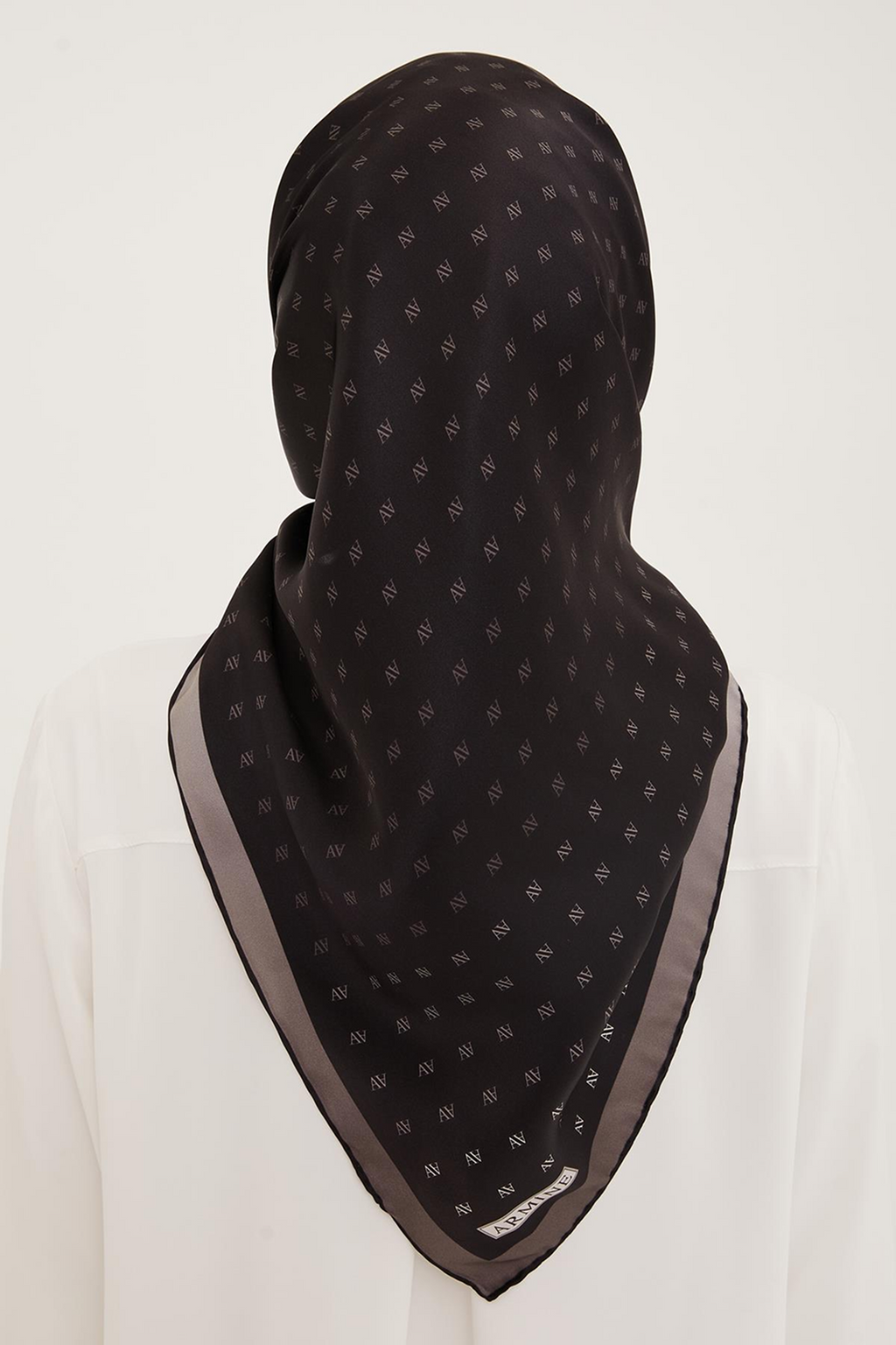 Armine Nostalji Twil Saf İpek Eşarp 25k8936 Gri