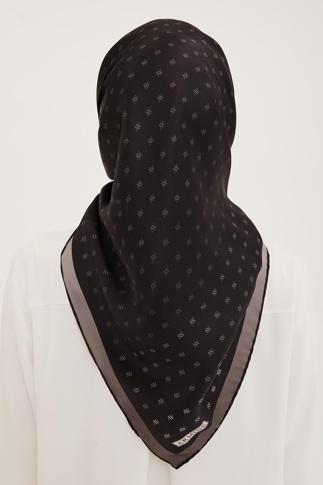 Armine Nostalji Twil Saf İpek Eşarp 25k8936 Gri