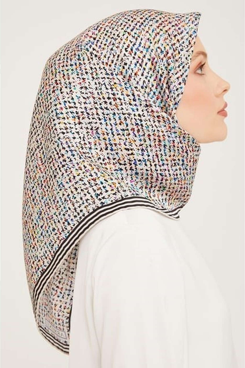 Armine Nostalji Twil Saf İpek Eşarp 25k9013 Beyaz
