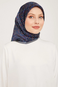 Armine Nostalji Twil Saf İpek Eşarp 25k9013 Lacivert