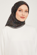 Armine Nostalji Twil Saf İpek Eşarp 25k9013 Siyah