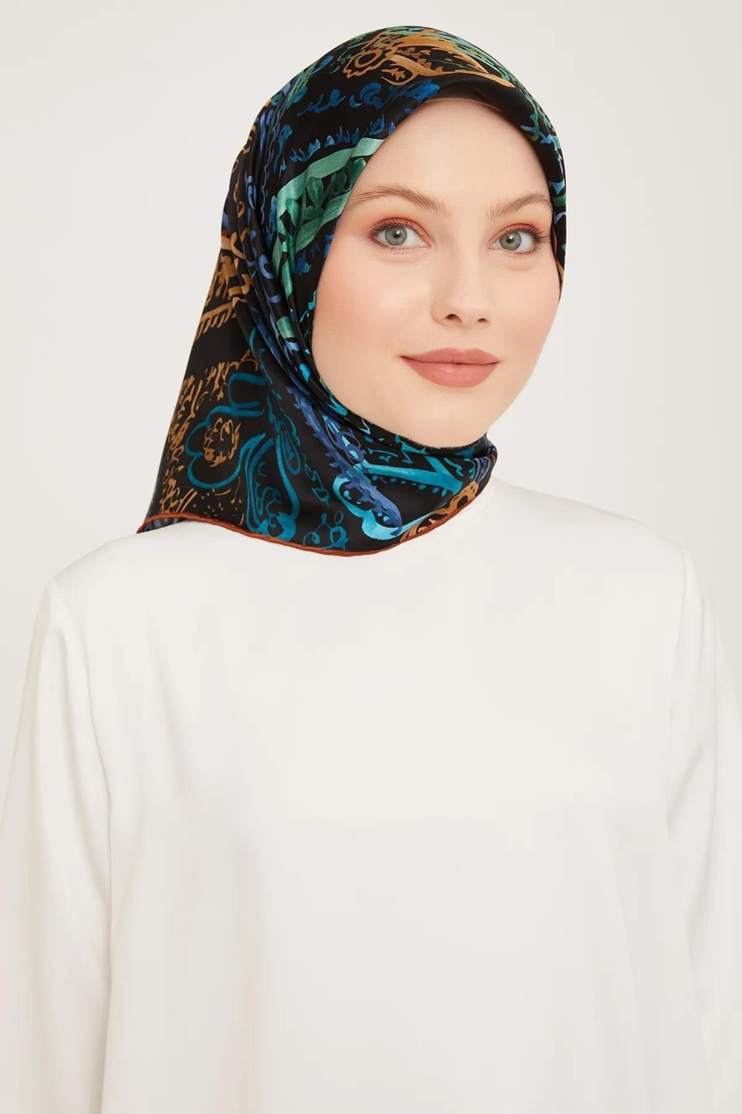 Armine Nostalji Twil Saf İpek Eşarp 25k9037 Kiremit
