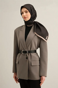 Armine Nostalji Twil Saf İpek Eşarp 25k9345 Kahve