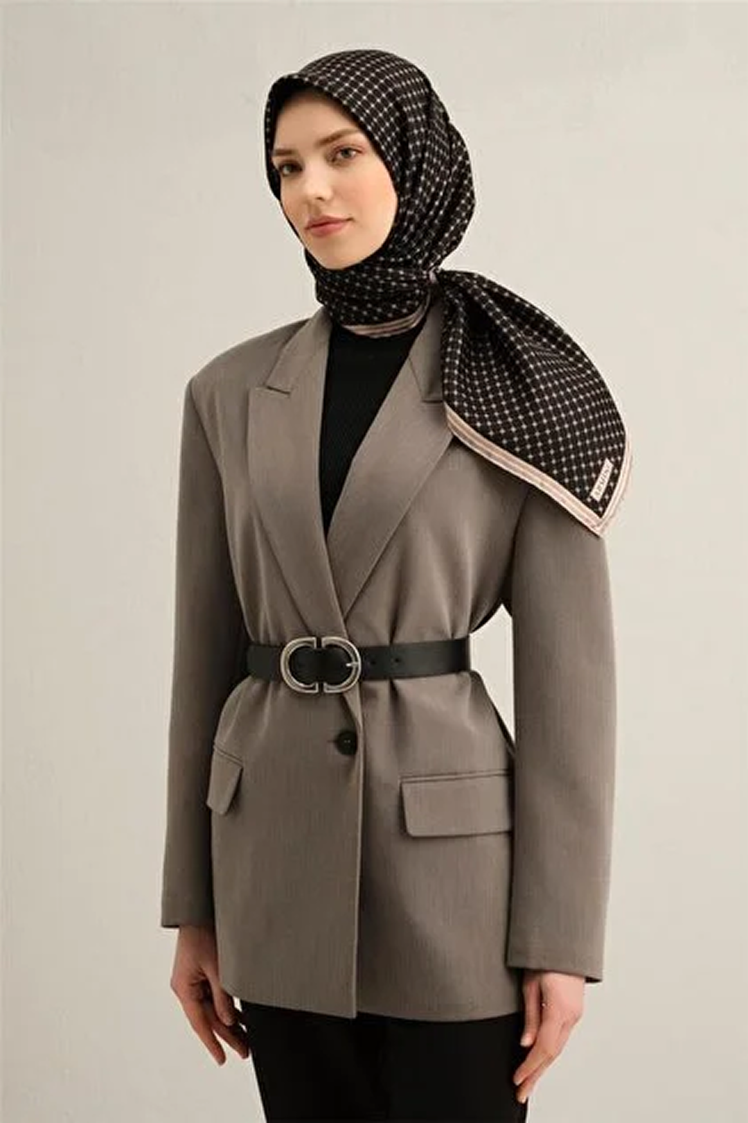 Armine Nostalji Twil Saf İpek Eşarp 25k9345 Kahve