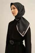 Armine Nostalji Twil Saf İpek Eşarp 25k9345 Siyah