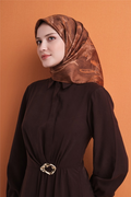 Armine Sura Saf İpek Eşarp 26k9600 Bakır