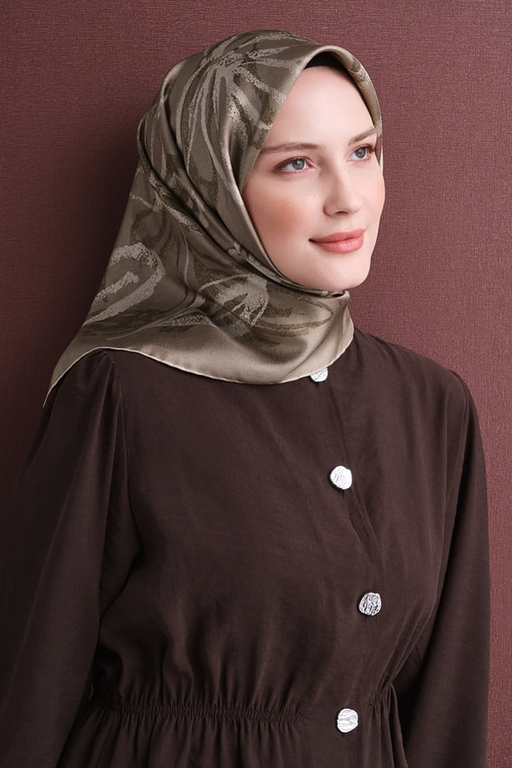 Armine Sura Pure Silk Scarf 26k9600 Stone Color