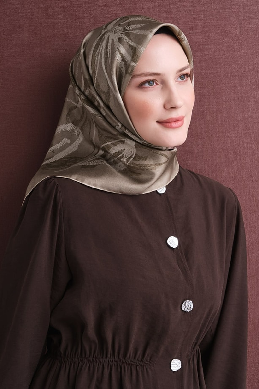 Armine Sura Pure Silk Scarf 26k9600 Stone Color