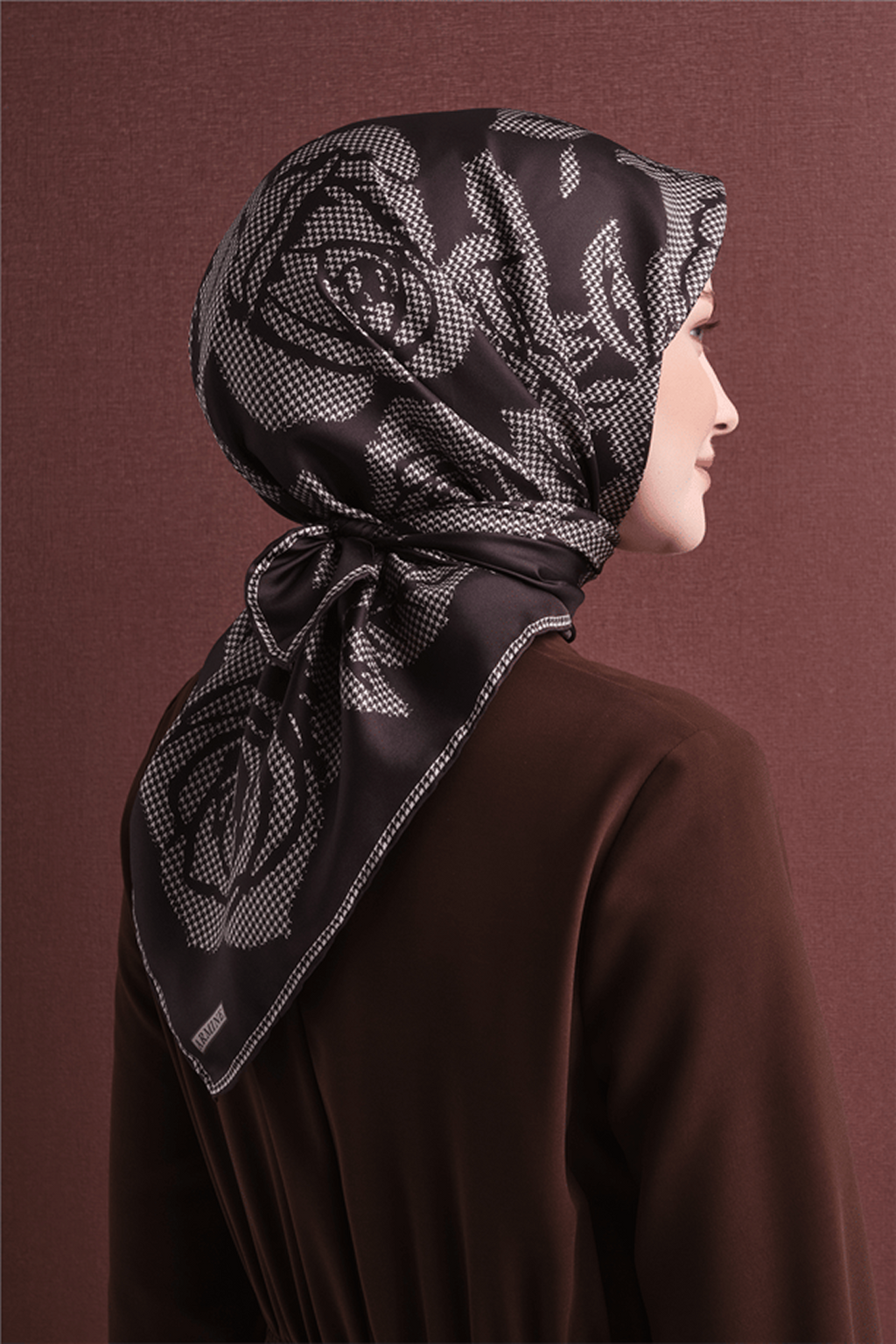 Armine Twil İpek Eşarp 26k9645 Kahve