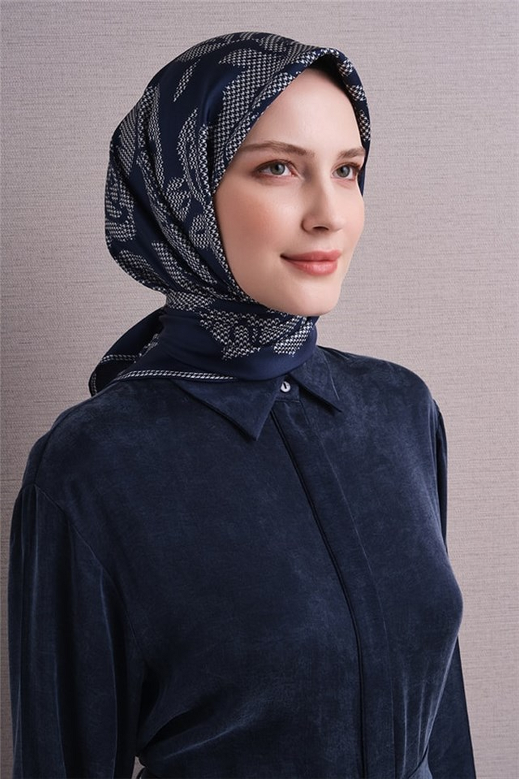 Armine Twil İpek Eşarp 26k9645 Lacivert