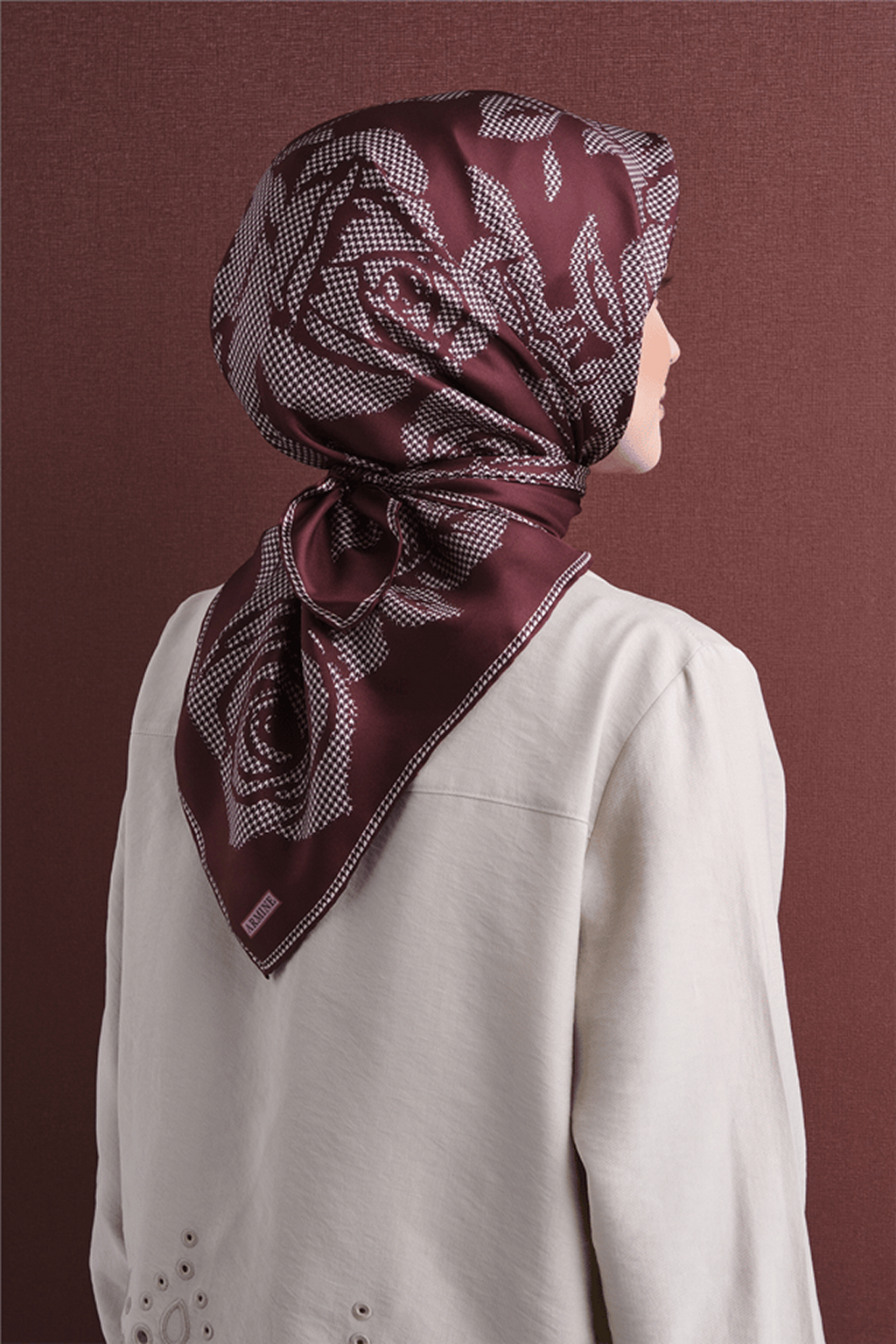 Armine Twil İpek Eşarp 26k9645 Mürdüm