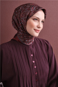 Armine Twil Saf İpek Eşarp 26k9609 Bordo