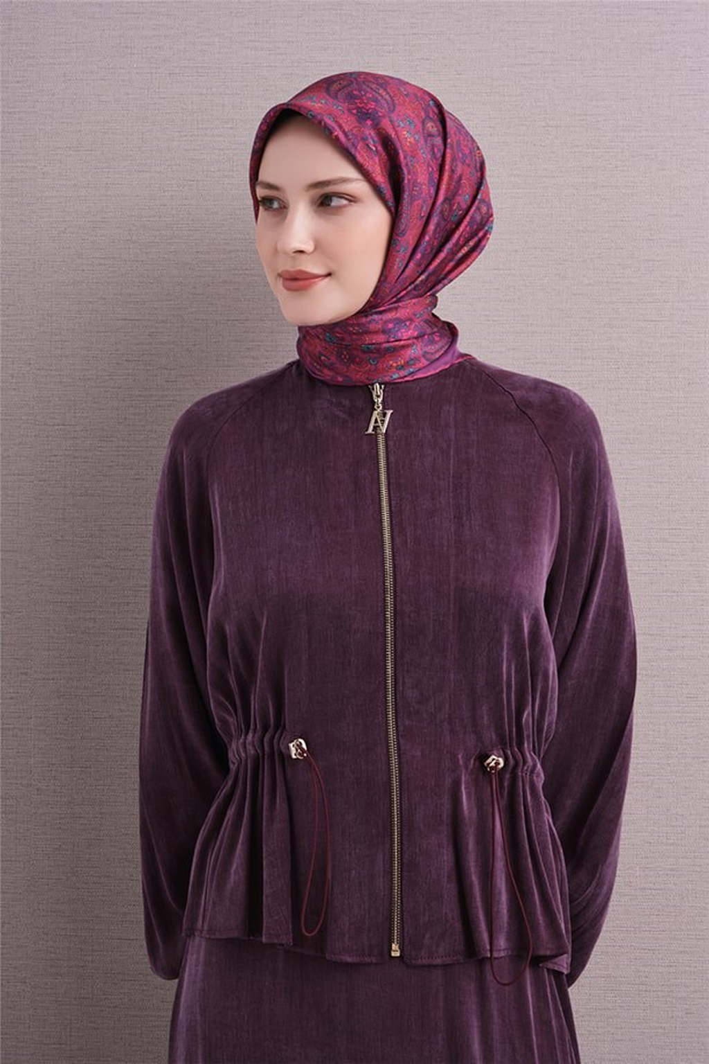 Armine Twil Saf İpek Eşarp 26k9609 Fuşya