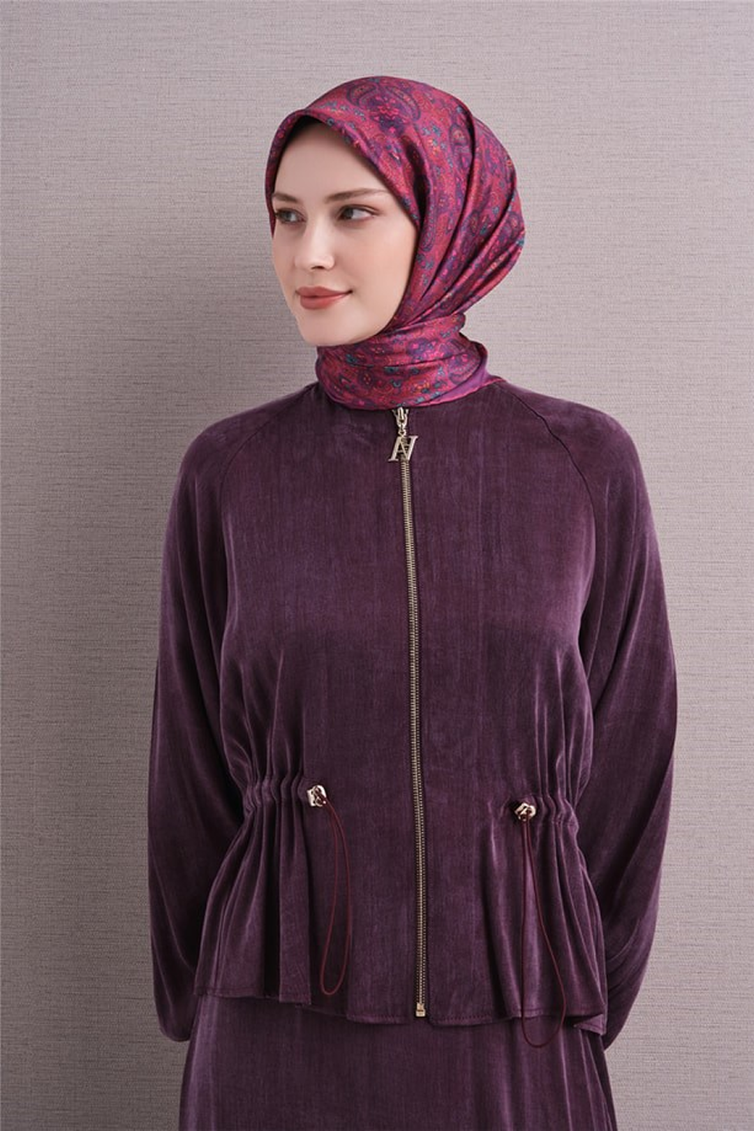 Armine Twil Saf İpek Eşarp 26k9609 Fuşya