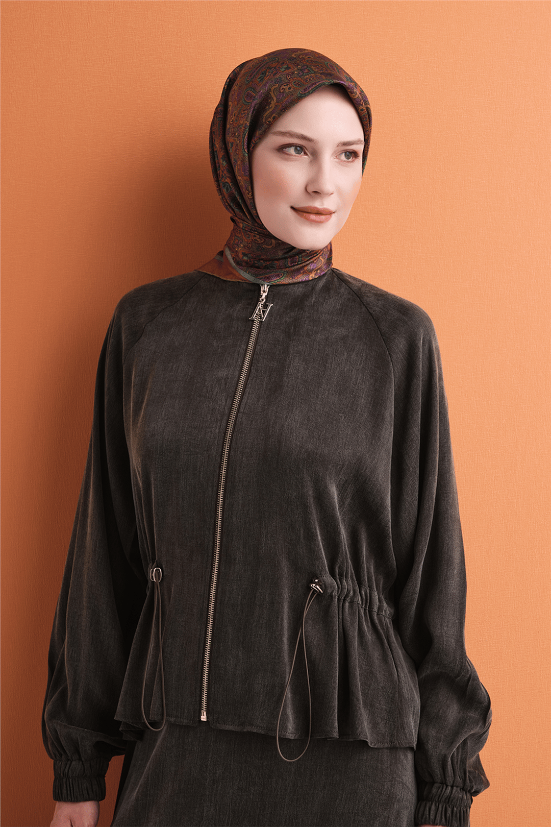 Armine Twil Saf İpek Eşarp 26k9609 Kiremit