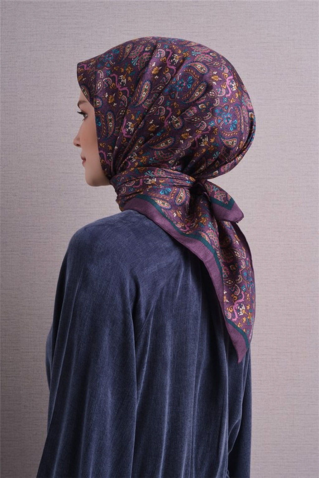 Armine Twil Saf İpek Eşarp 26k9609 Mor