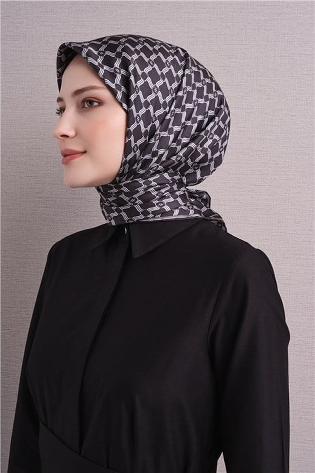 Armine Twil Saf İpek Eşarp 26k9636 Antrasit