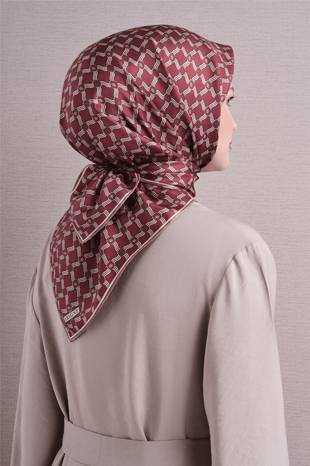 Armine Twil Saf İpek Eşarp 26k9636 Bordo