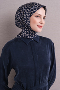 Armine Twil Saf İpek Eşarp 26k9636 Lacivert