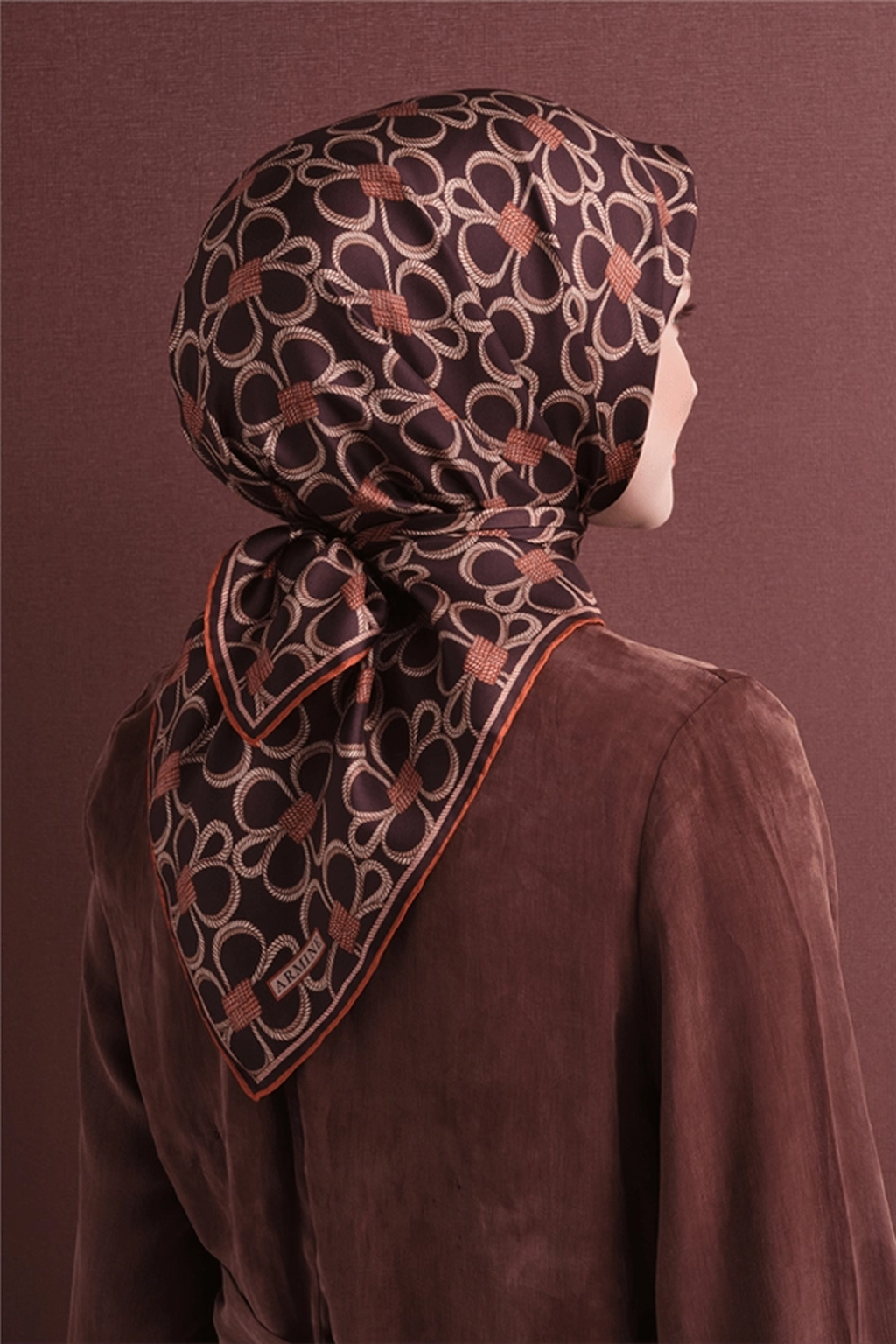Armine Twil Saf İpek Eşarp 26k9638 Kiremit