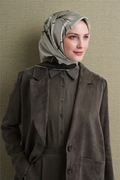 Armine Twil Saf İpek Eşarp 26k9639 Haki Yeşil