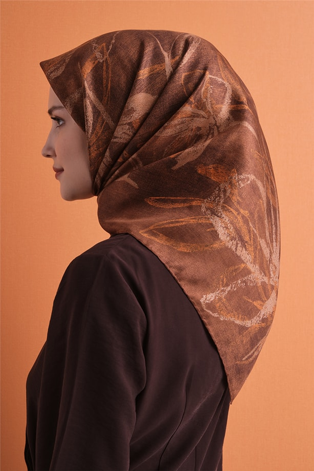 Armine Twill Saf İpek Eşarp 26k9600 Bakır