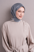 Armine Twill Saf İpek Eşarp 26k9601 İndigo