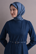 Armine Twill Pure Silk Scarf 26k9601 Blue