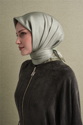 Armine Twill Saf İpek Eşarp 26k9601 Yağ Yeşili