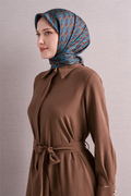 Armine Twill Saf İpek Eşarp 26k9604 Acı Kahve