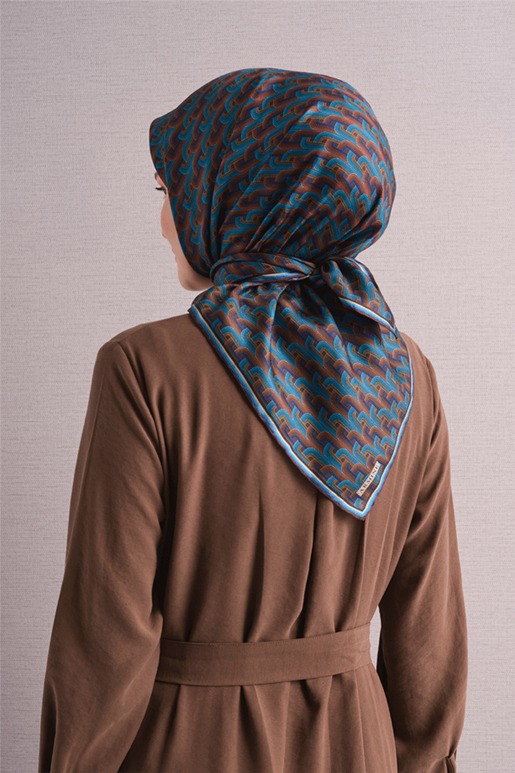 Armine Twill Saf İpek Eşarp 26k9604 Acı Kahve