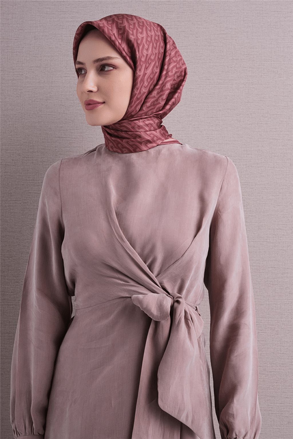 Armine Twill Saf İpek Eşarp 26k9604 Bordo