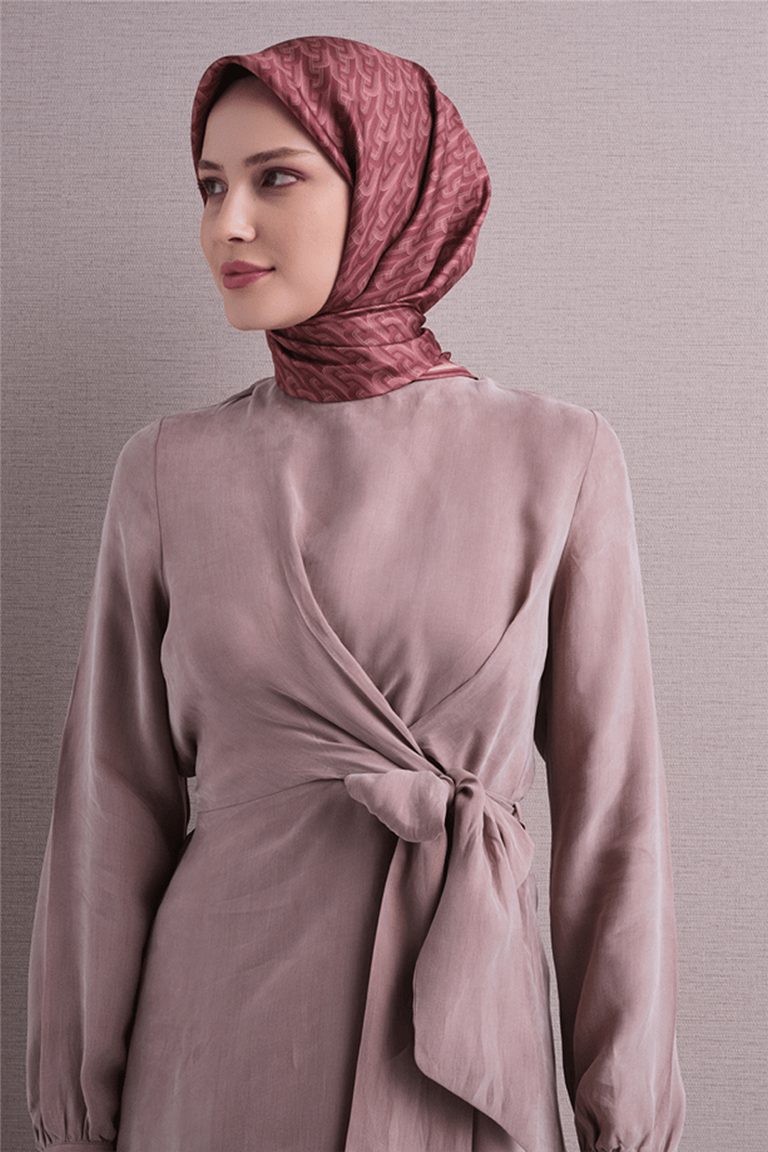Armine Twill Saf İpek Eşarp 26k9604 Bordo