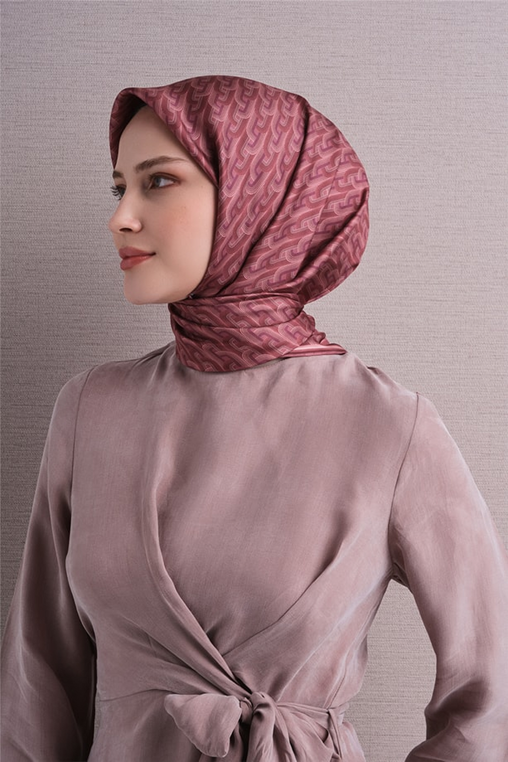 Armine Twill Saf İpek Eşarp 26k9604 Bordo
