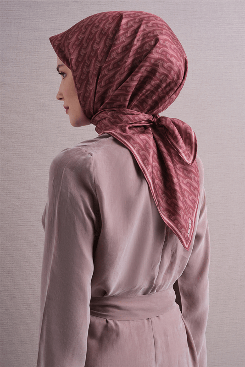 Armine Twill Saf İpek Eşarp 26k9604 Bordo