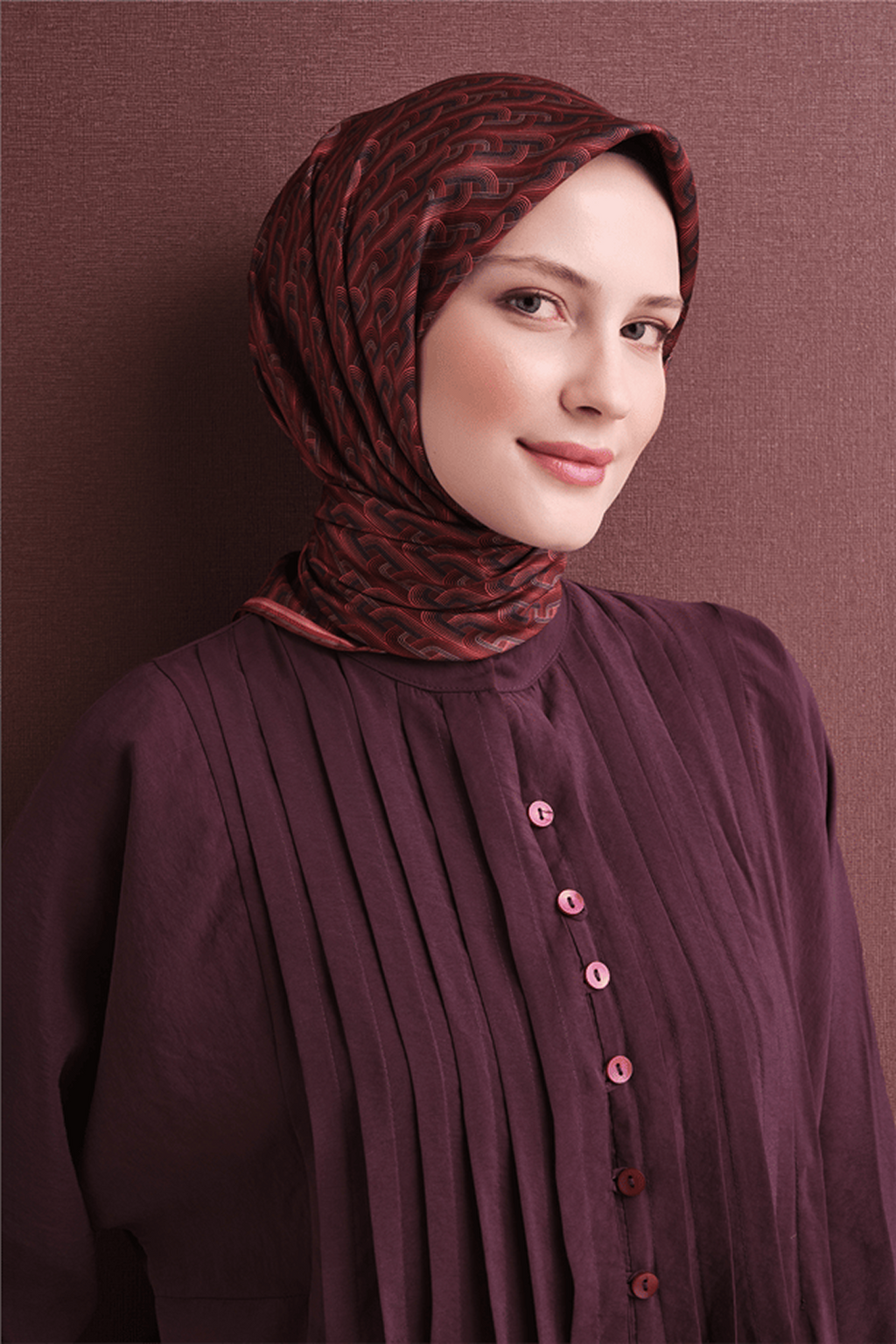 Armine Twill Saf İpek Eşarp 26k9604 Kırmızı
