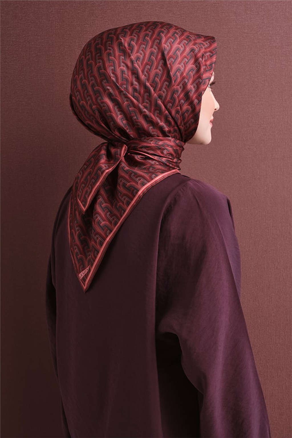 Armine Twill Saf İpek Eşarp 26k9604 Kırmızı