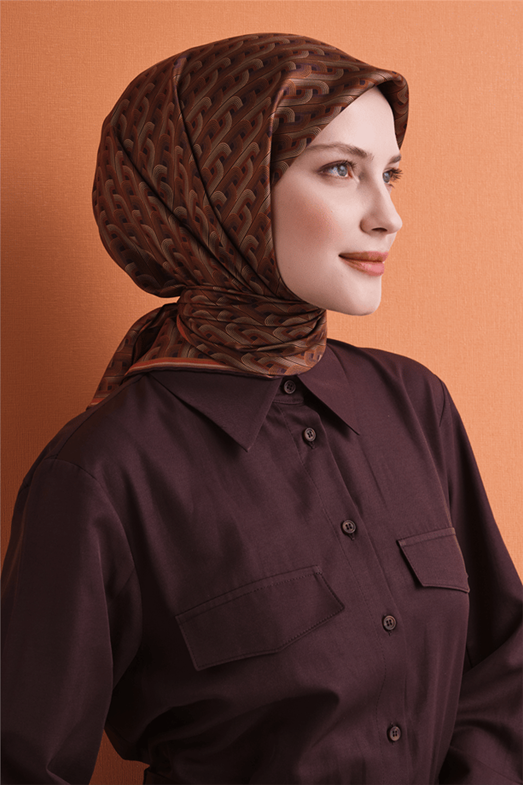 Armine Twill Pure Silk Scarf 26k9604 Plum