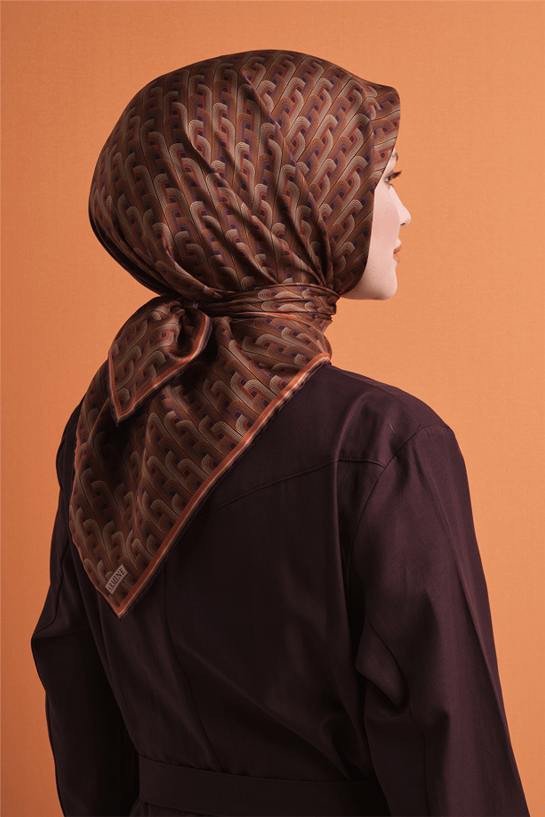 Armine Twill Pure Silk Scarf 26k9604 Plum