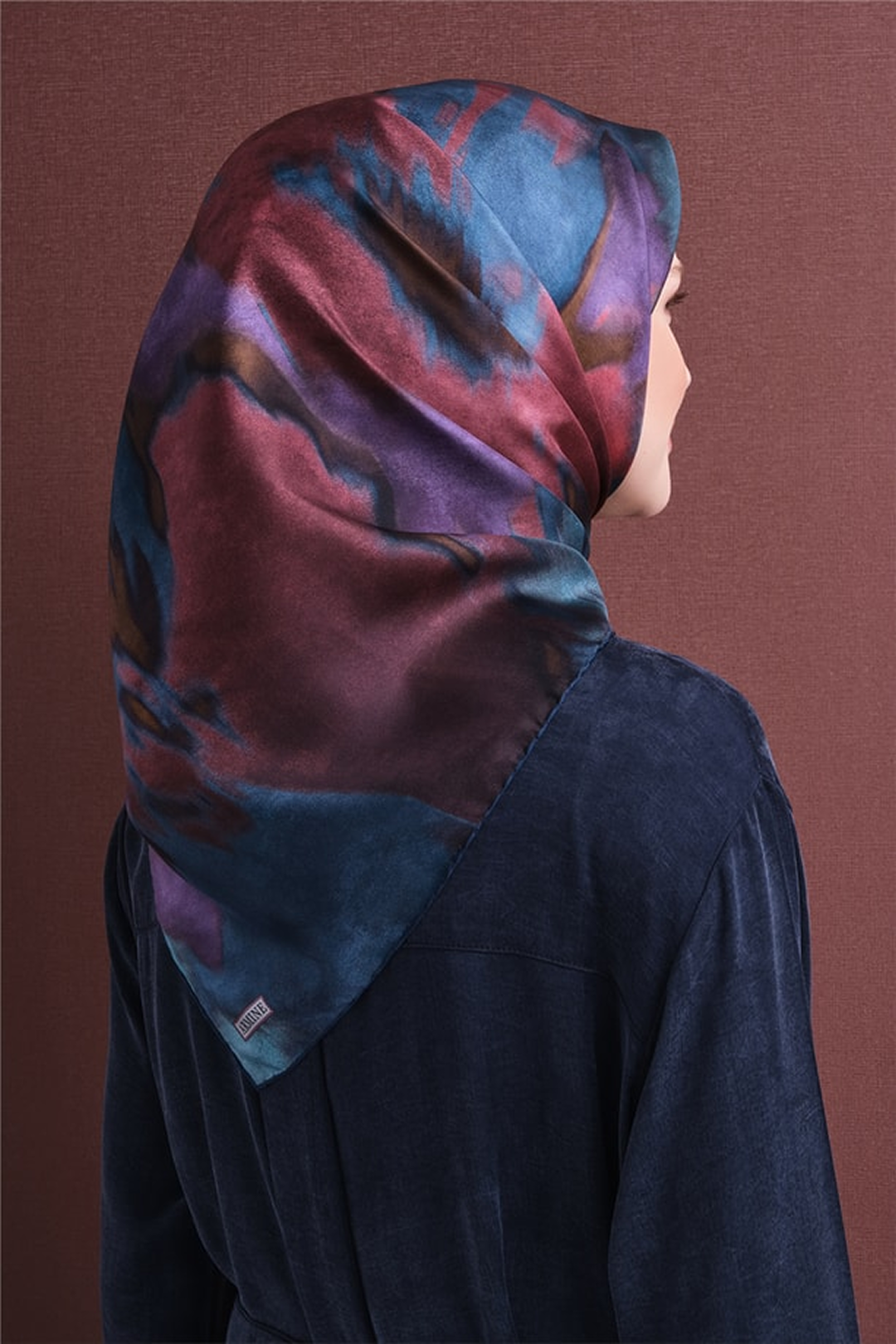 Armine Twill Saf İpek Eşarp 26k9606 Turkuaz