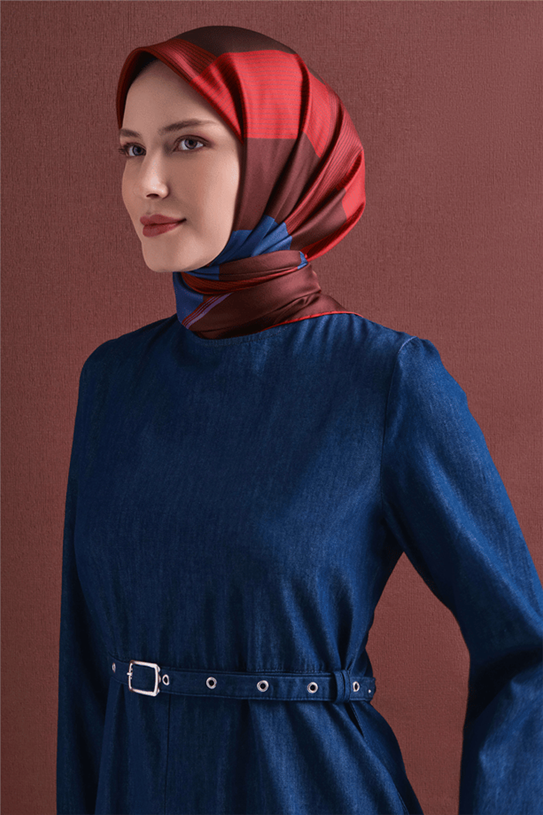 Armine Twill Saf İpek Eşarp 26k9610 Bordo
