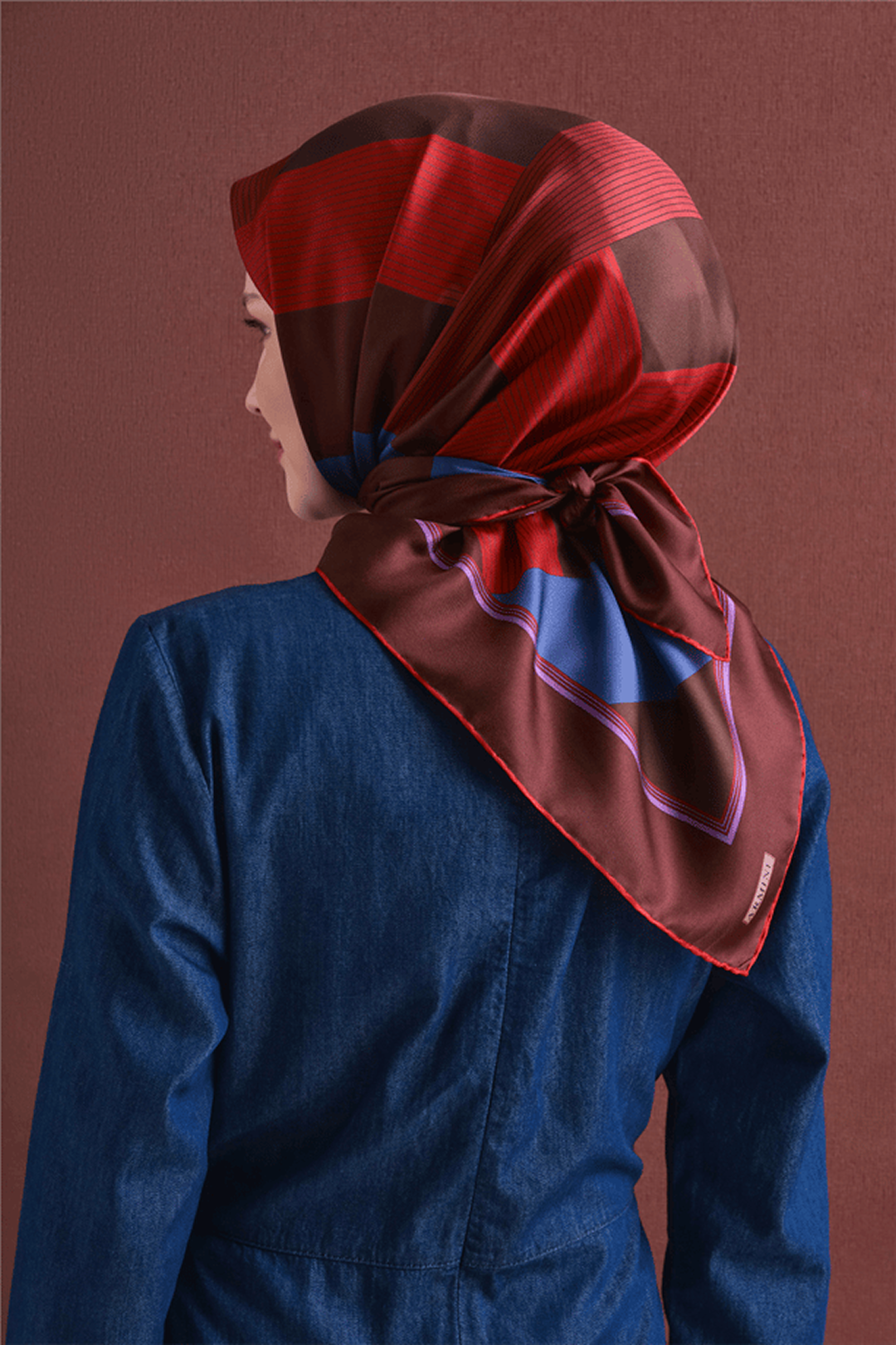 Armine Twill Saf İpek Eşarp 26k9610 Bordo