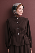 Armine Twill Saf İpek Eşarp 26k9610 Kahve