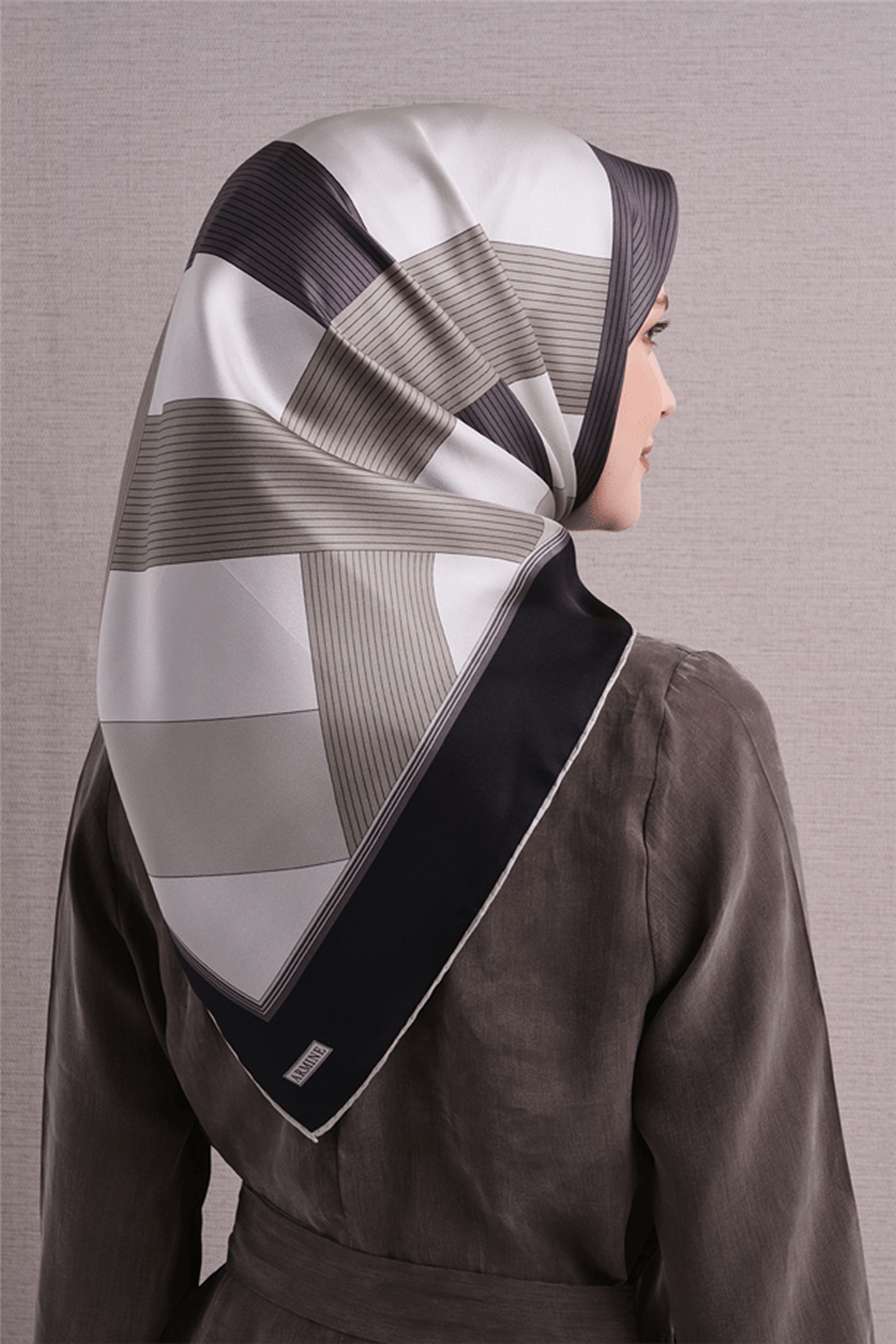 Armine Twill Saf İpek Eşarp 26k9610 Krem